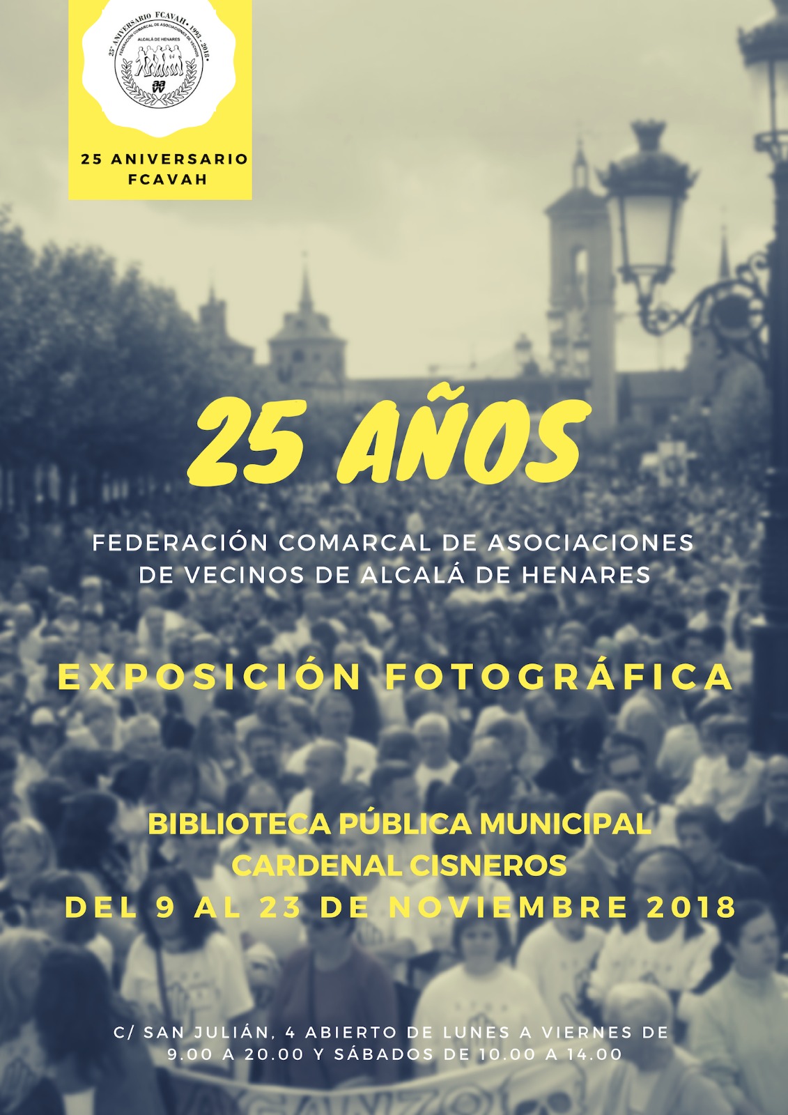 Cartel de la Exposición fotográfica de los 25 a´ños de la Federación.